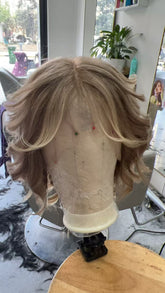 SULMY Ash Blonde Short Wigs for White Women 100% Human Hair